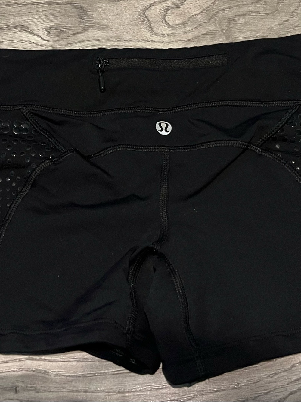 lululemon athletica Black High-Rise Bike Shorts with Mini Zip Pocket
